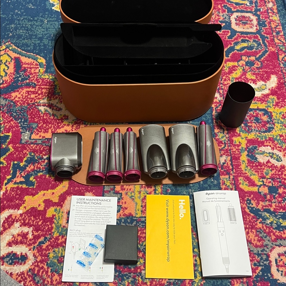Dyson Brown Oval Storage Case and all attachments